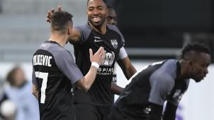 <p>Jordan Lotiès köpfte die AS Eupen in Führung.</p>