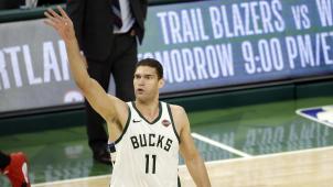 <p>Brook Lopez von den Milwaukee Bucks war der Matchwinner im ersten Spiel gegen die Toronto Raptors.</p>