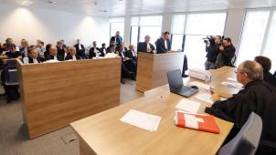 <p>Blick in den Verhandlungssaal des Brüsseler Unternehmensgericht</p>