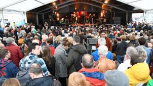 <p>Die Zelte waren am Sonntagnachmittag gut gefüllt, kein Wunder bei dem Regenwetter, mit dem die Veranstaltung zu kämpfen hatte.</p>