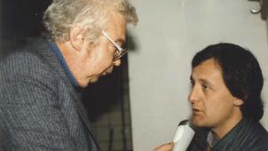 <p>Erich Heeren (links) im Einsatz.</p>