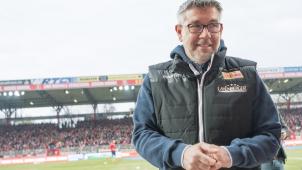 <p>Union-Trainer Urs Fischer sieht den größeren Druck bei Stuttgart.</p>