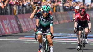<p>Cesare Benedetti sicherte seinem Team Bora-hansgrohe bereits den dritten Etappensieg beim diesjährigen Giro.</p>