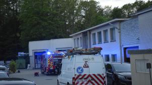 <p>Die Feuerwehr rückte am Donnerstagabend zur Druckerei Kliemo in der Eupener Unterstadt aus.</p>