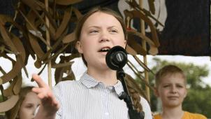 <p>Klimaaktivistin Greta Thunberg bei einer „Fridays for Future“-Demo in Wien</p>