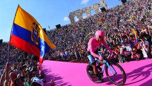 <p>Richard Carapaz: Als erster Ecuadorianer gewinnt der 26-Jährige den Giro.</p>