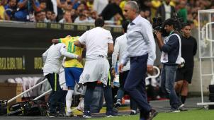 <p>Neymar verletzte sich gegen Katar.</p>