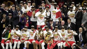 <p>Die Toronto Raptors feiern ihren ersten NBA-Titel.</p>
