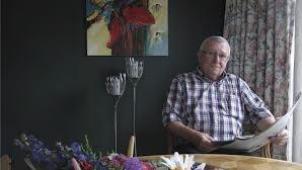 <p>Alfons Fuhrmann im Jahr 2015 in seinem Haus in Bütgenbach</p>