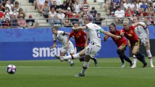 <p>Megan Rapinoe (3.v.l) verwandelte zwei Elfmeter.</p>