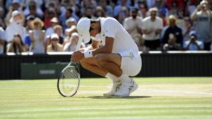 <p>Und die Welt stand still: Novak Djokovic war sichtlich berührt nach seinem letztjährigen Finalsieg gegen Kevin Anderson.</p>