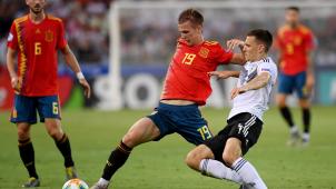 <p>Dani Olmo erzielte das vorentscheidende 2:0 für Spanien mitten in eine deutsche Drangphase hinein.</p>