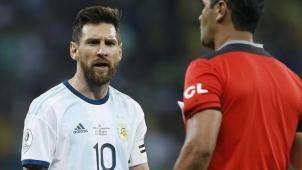 <p>Lionel Messi haderte mit der Leistung von Schiedsrichter Roddy Zambrano.</p>