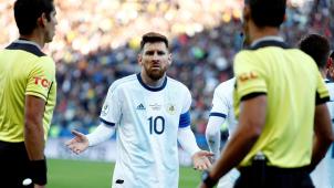 <p>Messi war beim Sieg seines Teams bereits in der 37. Minute vom Platz gestellt worden. Bild: belga</p>