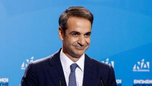 <p>Kyriakos Mitsotakis, Präsident der konservativen Partei Nea Dimokratia (ND), ist der große Wahlsieger.</p>