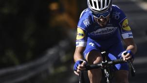 <p>Julian Alaphilippe auf dem Weg zu seinem Sieg in Epernay</p>