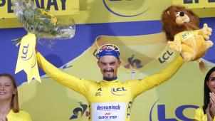 <p>Insgesamt elf Saisonsiege hat Alaphilippe bereits auf dem Konto.</p>