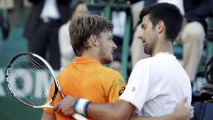 <p>Einmal konnte David Goffin den „Djoker“ schlagen: 2017 im Viertelfinale von Monte Carlo.</p>