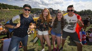 <p>Besuch aus der Region: Lucas (Thommen), Annika (Hünningen), Larissa (Crombach) und Philippe aus Wathermal (v.l.). Foto: David Hagemann</p>