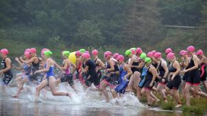 <p>188 Aktive nahmen am Promotriathlon in Bütgenbach teil.</p>