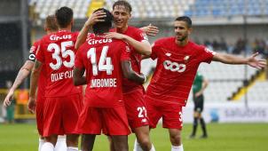 <p>Standard Lüttich hatte erst sehr spät im Spiel Grund zum Torjubel.</p>