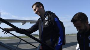 <p>Hans Vanaken am Montag am Flughafen Ostende</p>