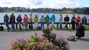 <p>Der Rahmen der Bibelwanderung bildete der Bütgenbacher See.</p>