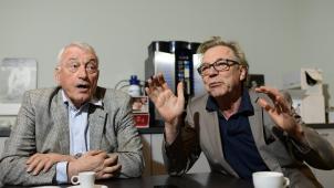 <p>Die beiden Ex-Anderlecht-Spieler Paul Van Himst (l.) und Jan Mulder (r.)</p>
