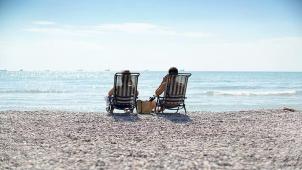 <p>Die Niderländer wollen den Briten zum Ausstieg aus der EU vom Strand bei Wijk aan Zee aus freundlich zuwinken.</p>