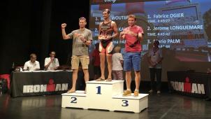 <p>Mario Palm (r.) auf dem Podium.</p>