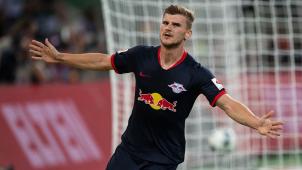 <p>Leipzigs Timo Werner jubelt nach seinem Treffer zum 3:1-Endstand.</p>