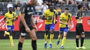 <p>Boli (Mitte) war mit zwei Toren der Mann des Abends.</p>