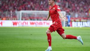 <p>Mit zwei Treffern gegen den BVB der Spieler des Tages: Marius Bütler</p>
