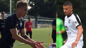 <p>Adalberto Penaranda (l.) trainierte zum ersten Mal mit, während sich Xavi Molina verabschiedete.</p>