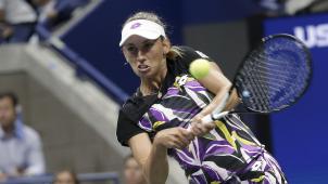 <p>Elise Mertens in Aktion</p>