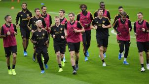 <p>Belgien spielte heute Abend im Hampden-Park von Glasgow</p>