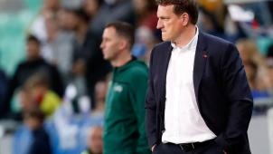 <p>Bereits während des Spiels schaute Andreas Herzog grimmig drein.</p>