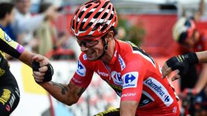 <p>Einst Skispringer, nun Vuelta-Sieger: Primoz Roglic.</p>