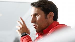 <p>Benat San José blickte optimistisch auf das Spiel am Sonntag.</p>