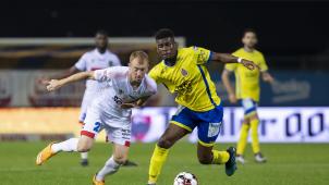 <p>Christian Brüls (links) wurde Mitte der zweiten Halbzeit bei Westerlo eingewechselt.</p>