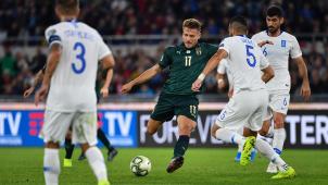 <p>Trainer Mancini verjüngte seine Squadra, angeführt vom formstarken Ciro Immobile (Bildmitte).</p>