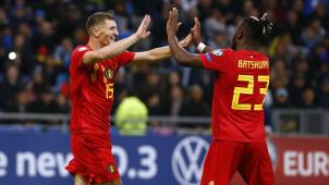 <p>Thomas Meunier mit Michy Batshuayi</p>