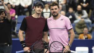 <p>Andy Murray (links) und Stan Wawrinka bestritten das Finale in Antwerpen.</p>