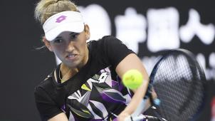 <p>Elise Mertens konnte ihr Auftaktmatch in Zhuhai für sich entscheiden.</p>