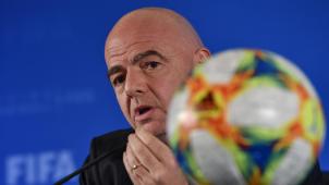 <p>Fifa-Chef Gianni Infantino bei der Pressekonferenz</p>