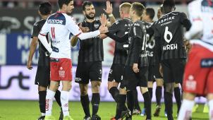 <p>Jordi Amat (Mitte) gehört zu den Schlüsselspielern der AS Eupen.</p>
