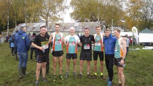 <p>Klaus Schwall, Tom Reuter, Jerome Hilger-Schütz, Stephan Schwall, Niclas Holper, Yann Hayon und Christop Gallo (von links, alle AC Eifel) in Stavelot.</p>