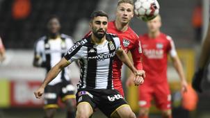 <p>Rezaei (vorne) erzielte den entscheidenden Treffer.</p>