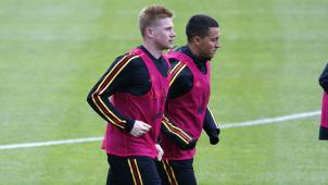 <p>Kevin De Bruyne und Eden Hazard</p>