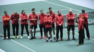 <p>Die belgische Mannschaft hat nur noch eine kleine statistische Chance auf das Weiterkommen beim Davis Cup.</p>
